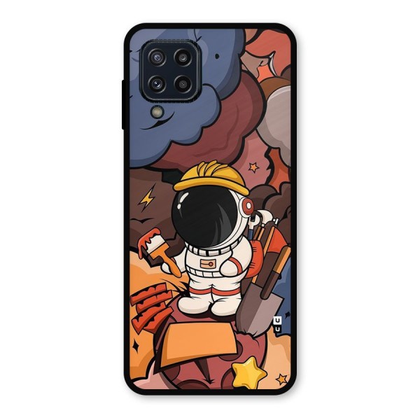 Comic Space Astronaut Metal Back Case for Galaxy M32