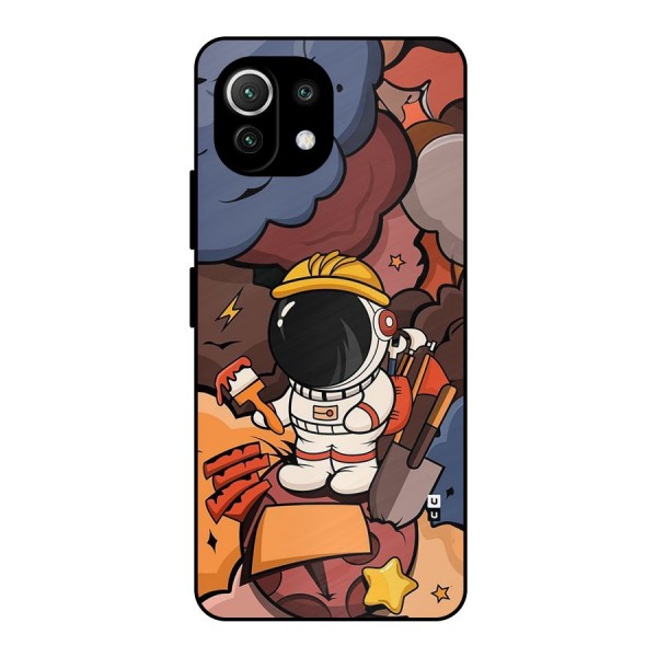 Comic Space Astronaut Metal Back Case for Mi 11 Lite