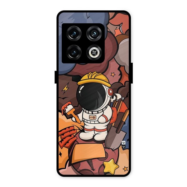 Comic Space Astronaut Metal Back Case for OnePlus 10 Pro 5G