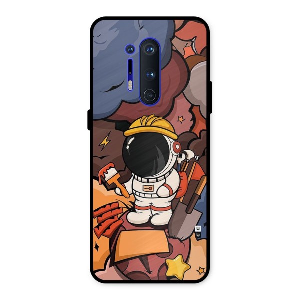Comic Space Astronaut Metal Back Case for OnePlus 8 Pro