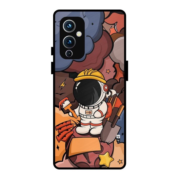 Comic Space Astronaut Metal Back Case for OnePlus 9