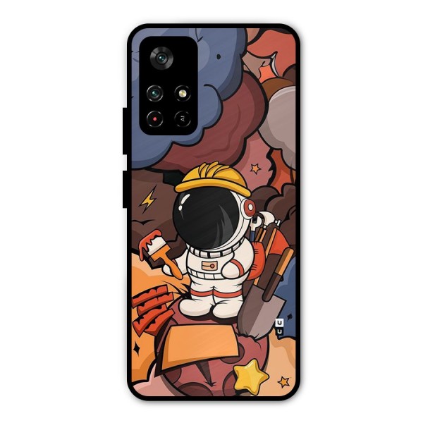 Comic Space Astronaut Metal Back Case for Poco M4 Pro 5G