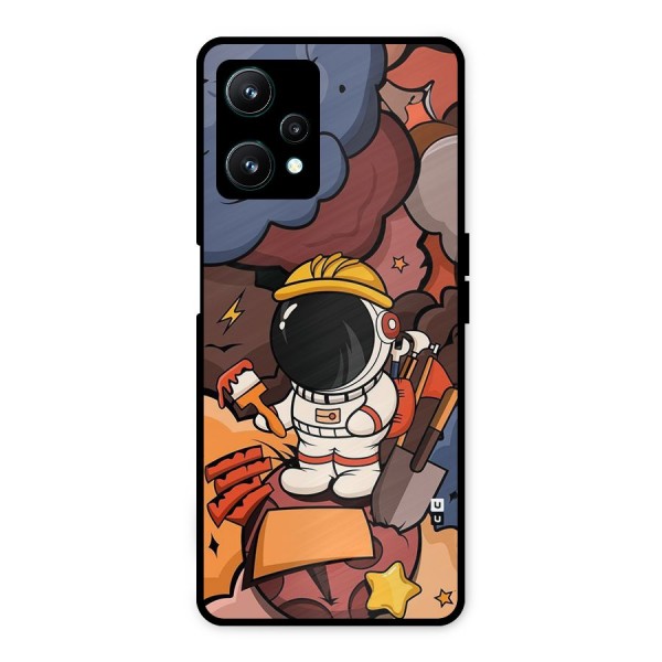 Comic Space Astronaut Metal Back Case for Realme 9 Pro 5G