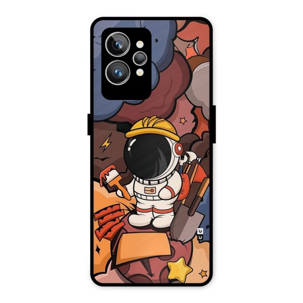 Comic Space Astronaut Metal Back Case for Realme GT2 Pro