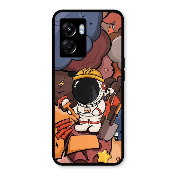 Comic Space Astronaut Metal Back Case for Realme Narzo 50 5G