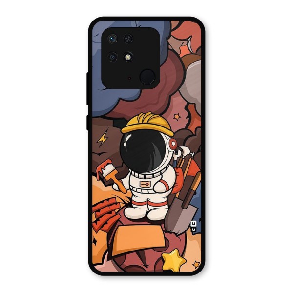 Comic Space Astronaut Metal Back Case for Redmi 10