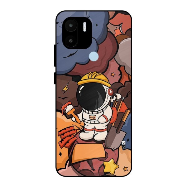 Comic Space Astronaut Metal Back Case for Redmi A1 Plus