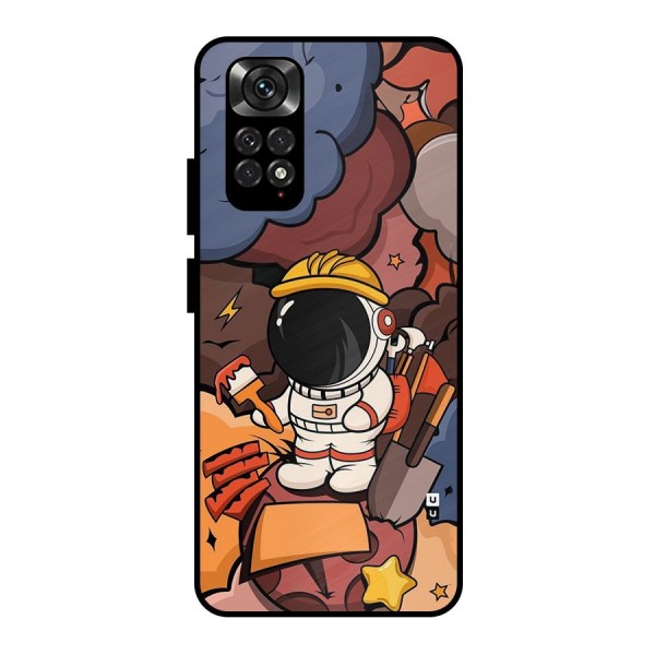 Comic Space Astronaut Metal Back Case for Redmi Note 11 Pro Plus 5G