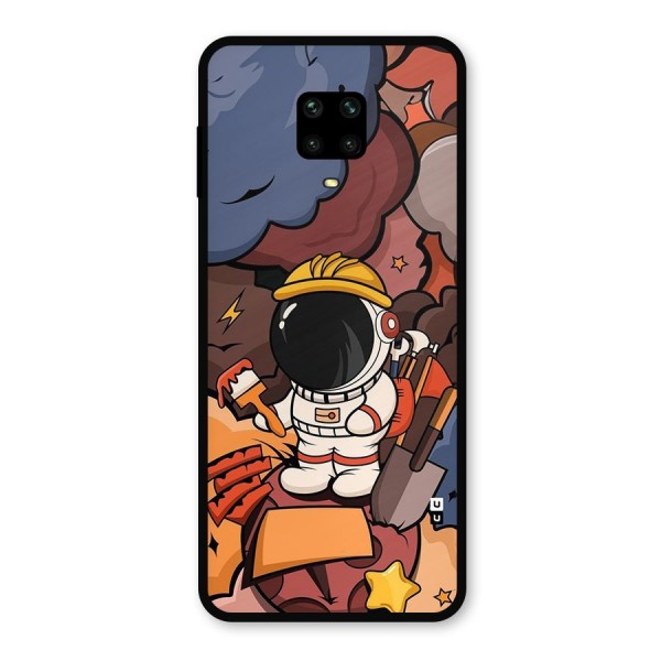 Comic Space Astronaut Metal Back Case for Redmi Note 9 Pro Max