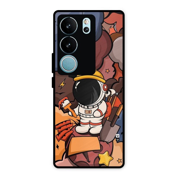 Comic Space Astronaut Metal Back Case for Vivo V29