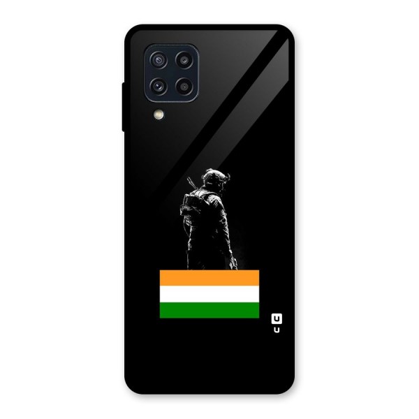 Commando Respect Glass Back Case for Galaxy M32