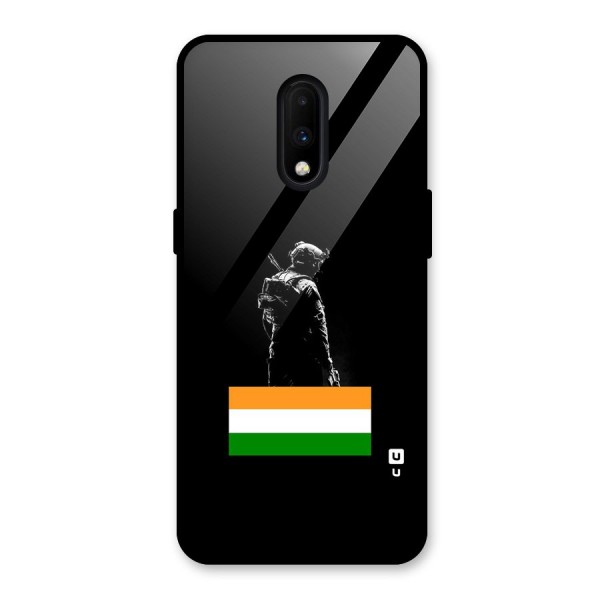 Commando Respect Glass Back Case for OnePlus 7