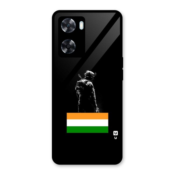 Commando Respect Glass Back Case for Oppo A77
