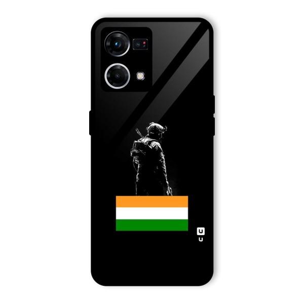 Commando Respect Glass Back Case for Oppo F21 Pro 4G