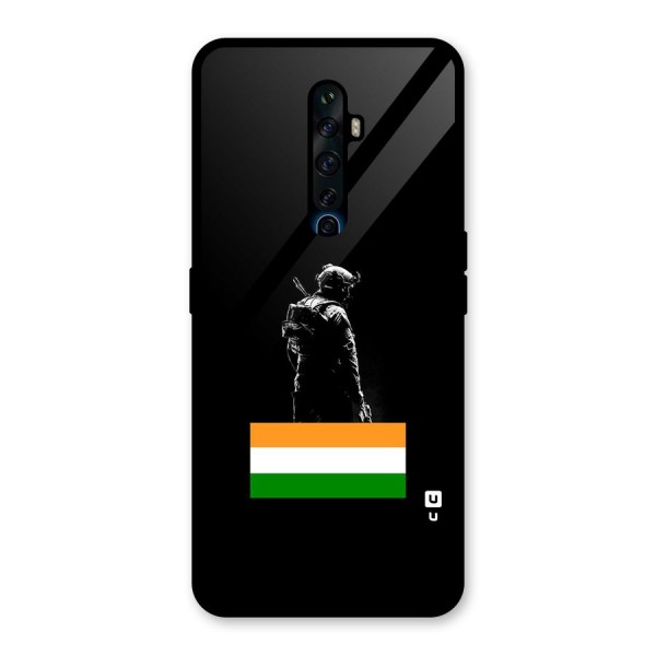 Commando Respect Glass Back Case for Oppo Reno2 F