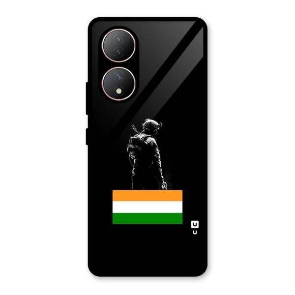 Commando Respect Glass Back Case for Vivo T2