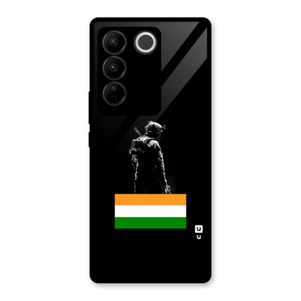 Commando Respect Glass Back Case for Vivo V27