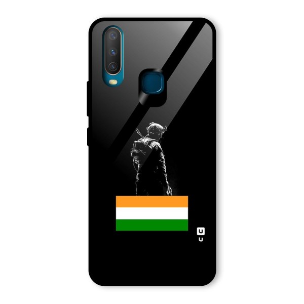 Commando Respect Glass Back Case for Vivo Y12
