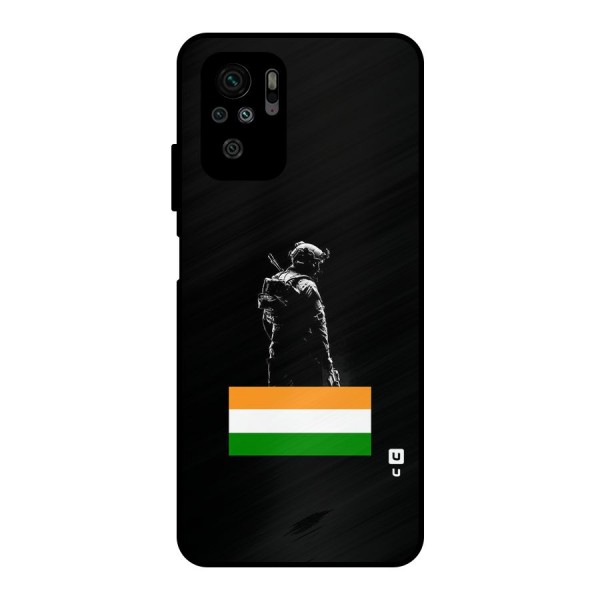 Commando Respect Metal Back Case for Redmi Note 10