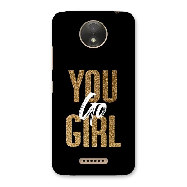 Confident Girl Back Case for Moto C Plus