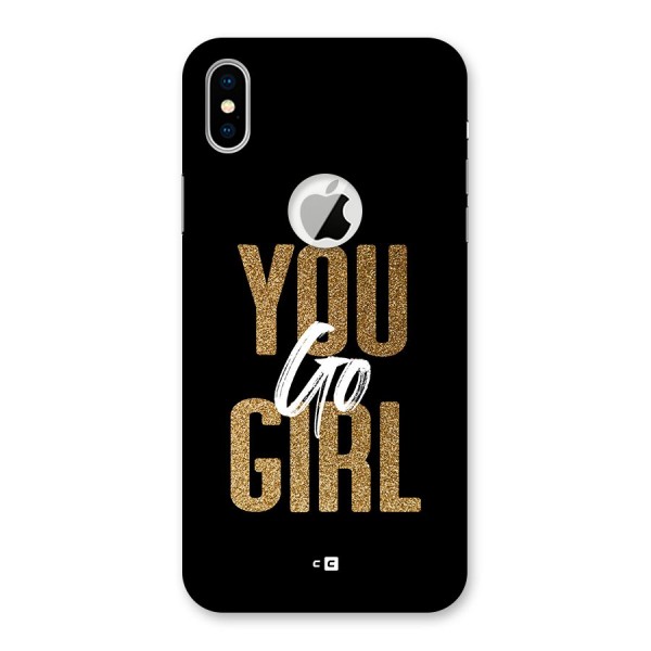Confident Girl Back Case for iPhone X Logo Cut
