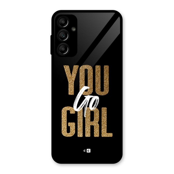 Confident Girl Glass Back Case for Galaxy A14 5G