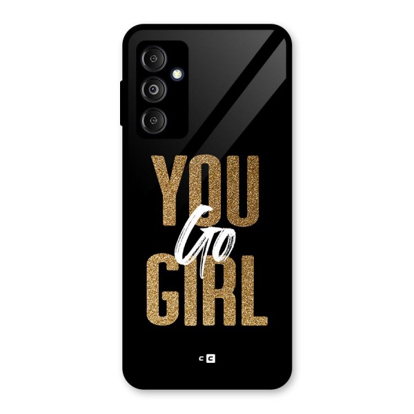Confident Girl Glass Back Case for Galaxy M14 5G