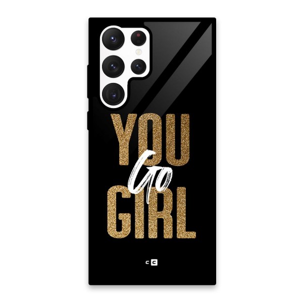 Confident Girl Glass Back Case for Galaxy S22 Ultra 5G