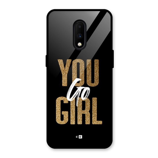 Confident Girl Glass Back Case for OnePlus 7