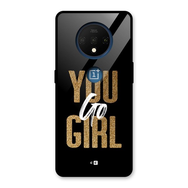 Confident Girl Glass Back Case for OnePlus 7T