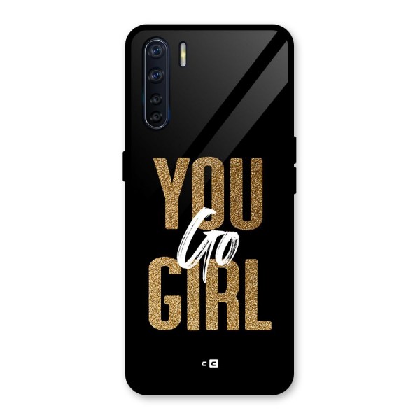 Confident Girl Glass Back Case for Oppo F15