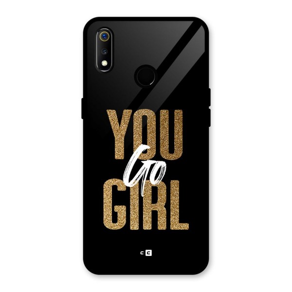 Confident Girl Glass Back Case for Realme 3