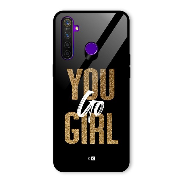 Confident Girl Glass Back Case for Realme 5 Pro