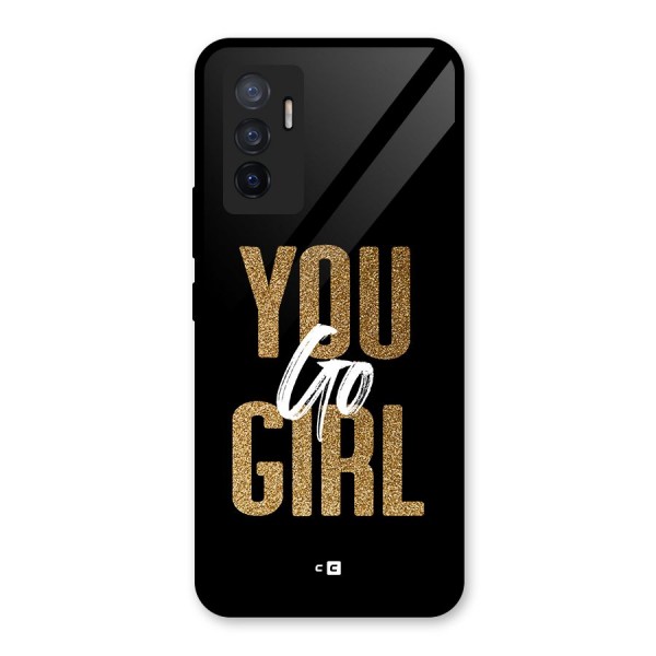 Confident Girl Glass Back Case for Vivo V23e