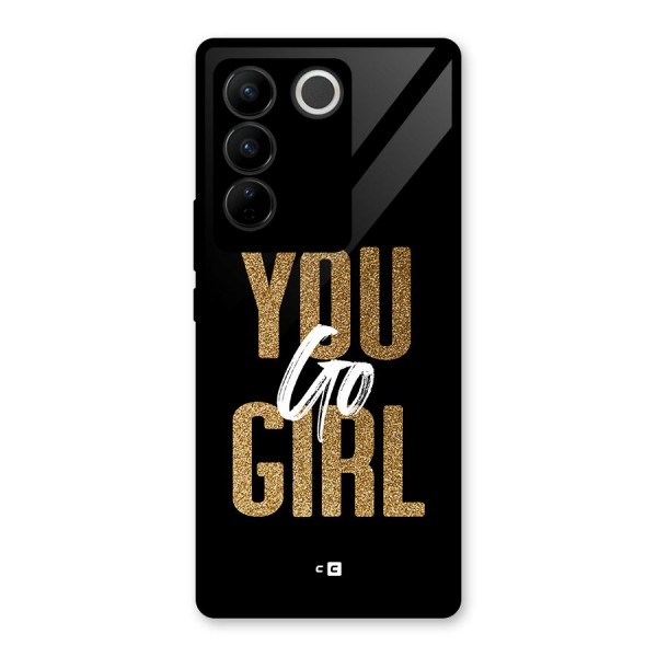 Confident Girl Glass Back Case for Vivo V27