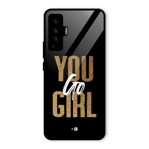 Confident Girl Glass Back Case for Vivo X50
