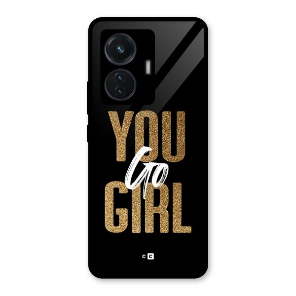 Confident Girl Glass Back Case for iQOO Z6 44W