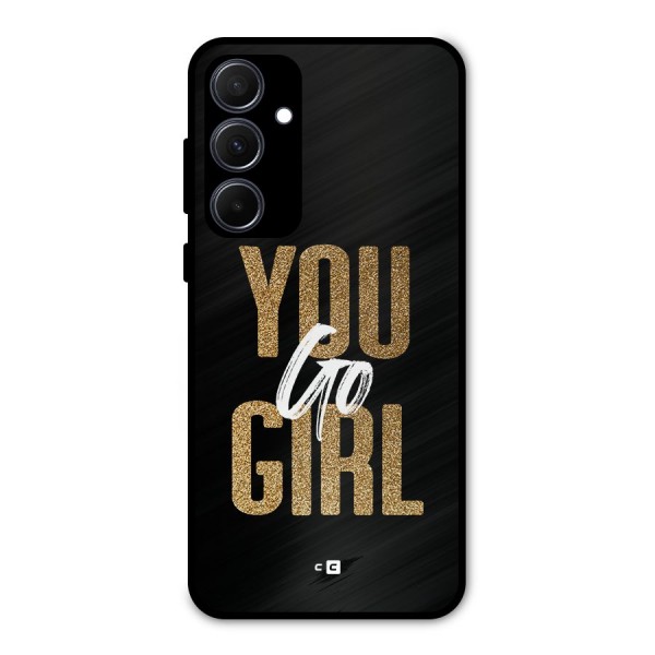 Confident Girl Metal Back Case for Galaxy A35