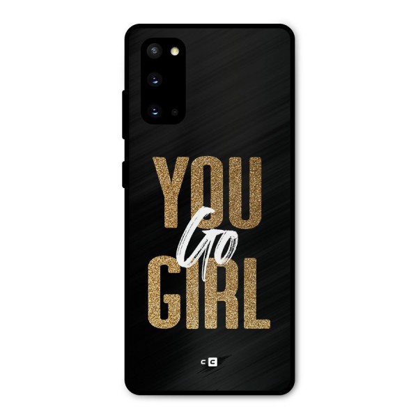 Confident Girl Metal Back Case for Galaxy S20