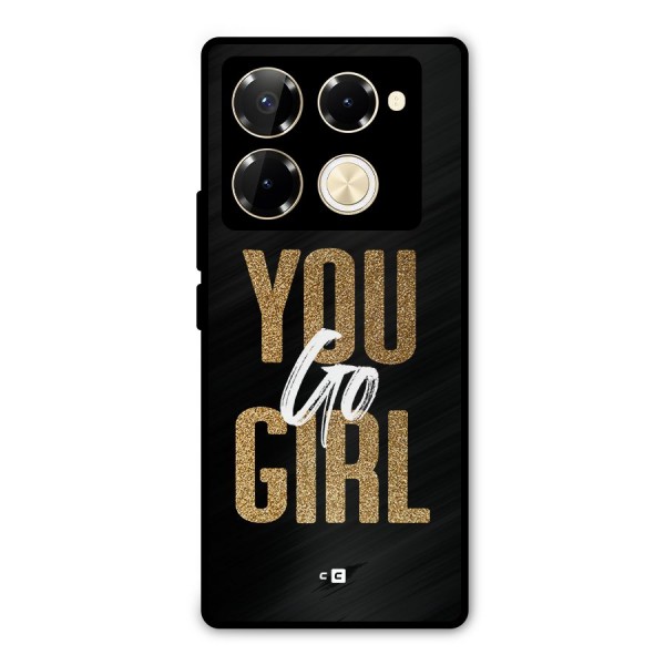 Confident Girl Metal Back Case for Infinix Note 40 Pro Plus