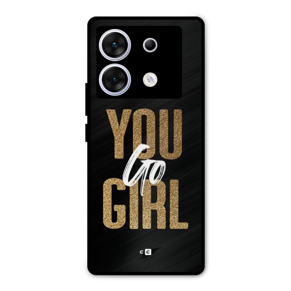 Confident Girl Metal Back Case for Infinix Zero 30 5G