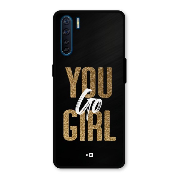 Confident Girl Metal Back Case for Oppo F15