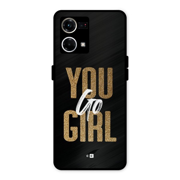 Confident Girl Metal Back Case for Oppo F21s Pro 4G