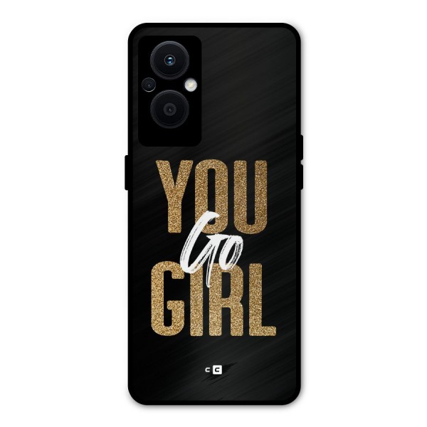 Confident Girl Metal Back Case for Oppo F21s Pro 5G