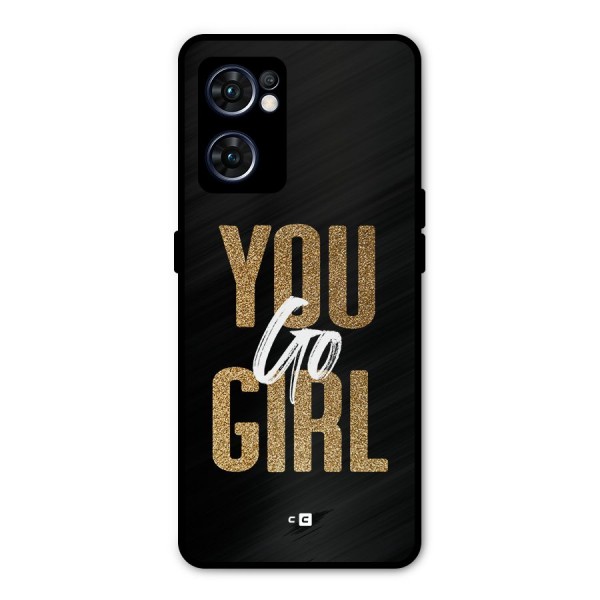 Confident Girl Metal Back Case for Oppo Reno7 5G