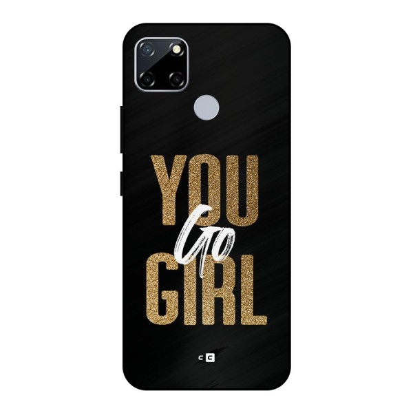 Confident Girl Metal Back Case for Realme Narzo 30A