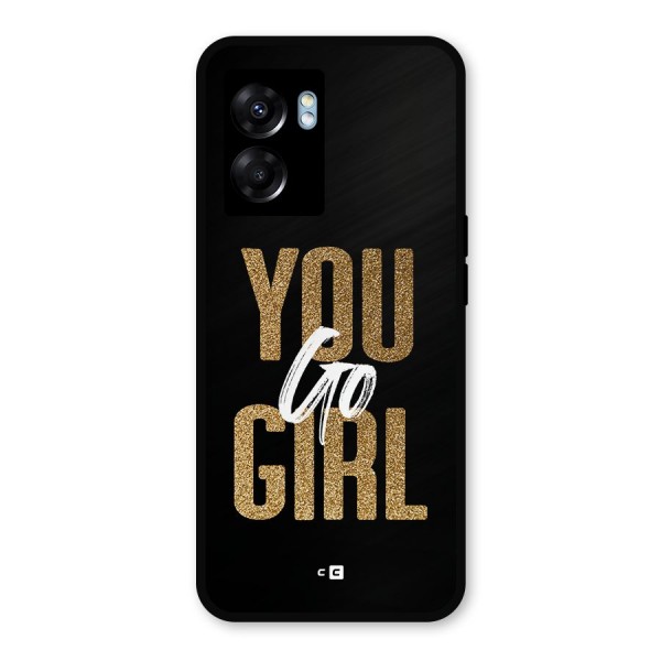 Confident Girl Metal Back Case for Realme Narzo 50 5G