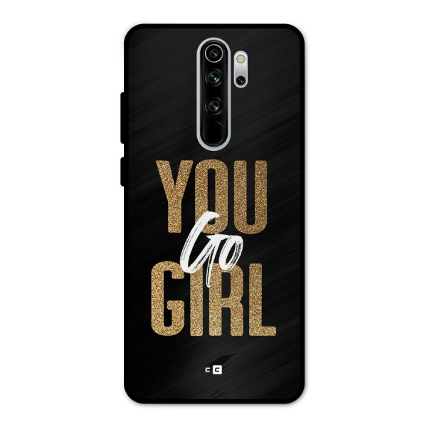 Confident Girl Metal Back Case for Redmi Note 8 Pro
