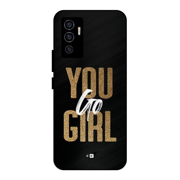 Confident Girl Metal Back Case for Vivo V23e