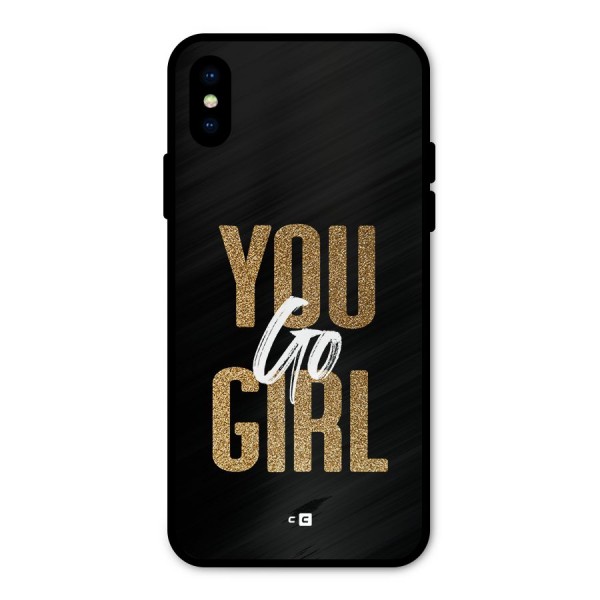 Confident Girl Metal Back Case for iPhone XS